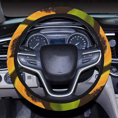 Papaya Pattern Print Design PP04 Steering Wheel Cover with Elastic Edge