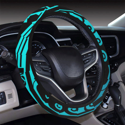Polynesian Tribal Steering Wheel Cover with Elastic Edge