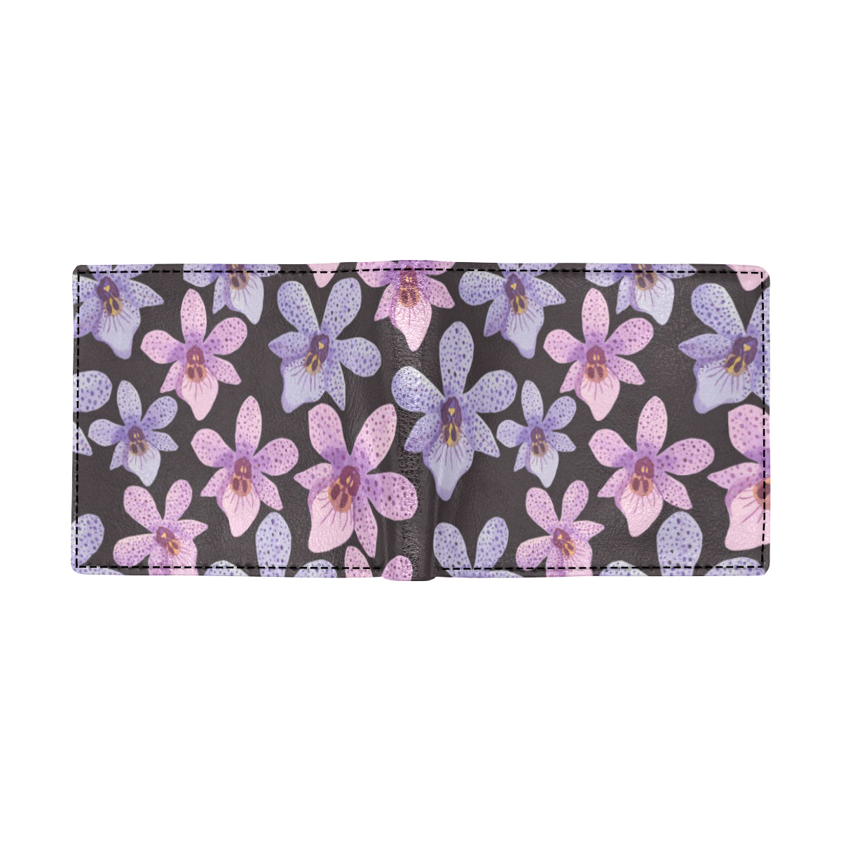 Orchid Pattern Print Design OR08 Men's ID Card Wallet