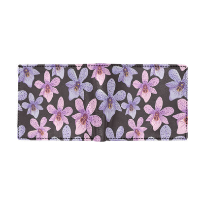 Orchid Pattern Print Design OR08 Men's ID Card Wallet