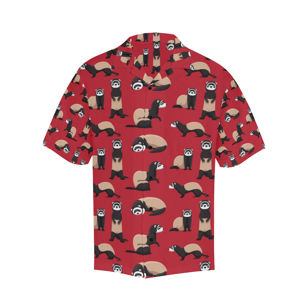 Ferret Pattern Print Design 02 Men's Hawaiian Shirt