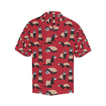 Ferret Pattern Print Design 02 Men's Hawaiian Shirt
