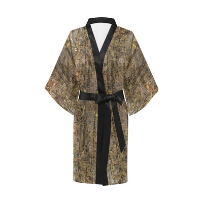 Camouflage Realtree Pattern Print Design 01 Women's Short Kimono