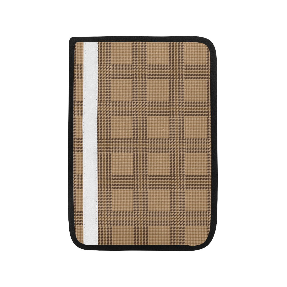 Houndstooth Brown Pattern Print Design 04 Car Seat Belt Cover