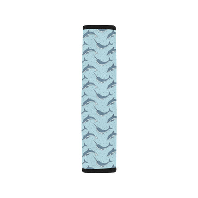 Narwhal Dolphin Print Car Seat Belt Cover