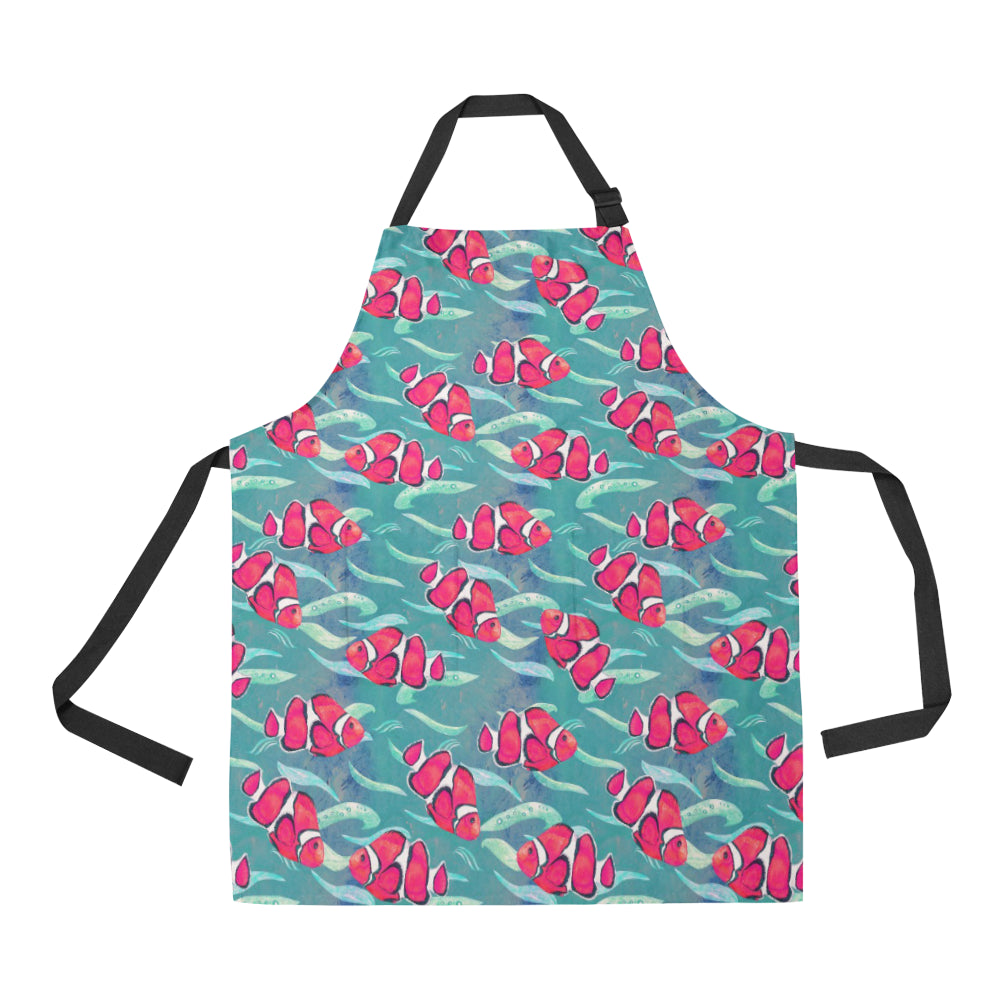 Clownfish Pattern Print Design 02 Apron with Pocket