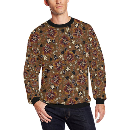 Hawaiian Themed Pattern Print Design H01 Men Long Sleeve Sweatshirt