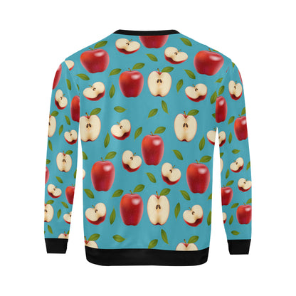 Apple Pattern Print Design AP012 Men Long Sleeve Sweatshirt