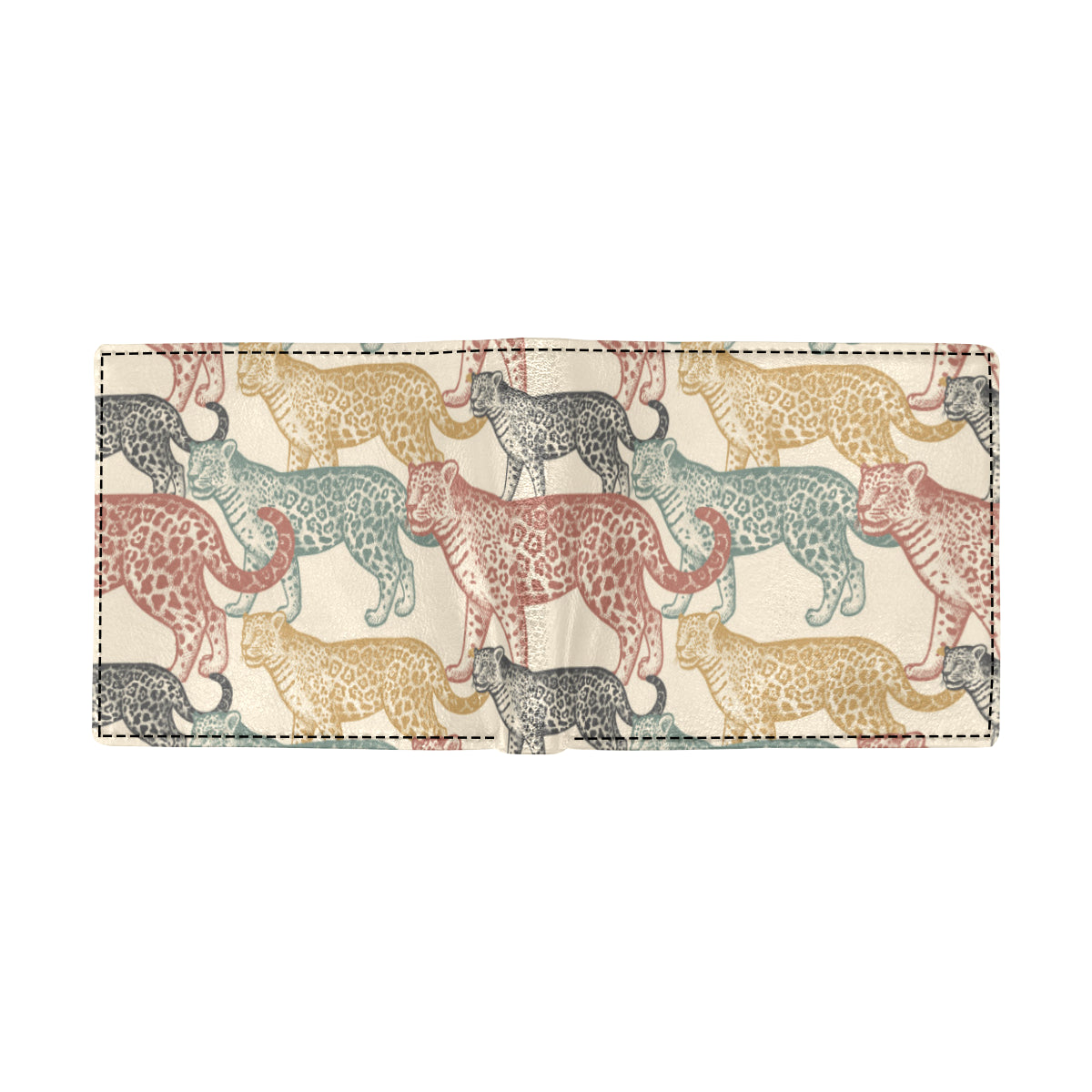 Jaguar Pattern Print Design 01 Men's ID Card Wallet