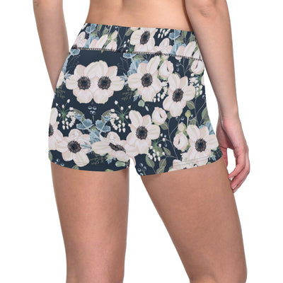 Anemone Pattern Print Design AM02 Yoga Shorts