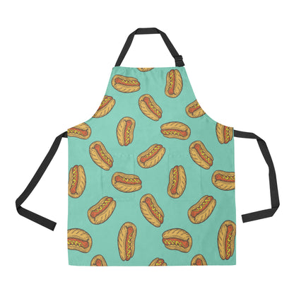 Hot Dog Pattern Print Design 04 Apron with Pocket