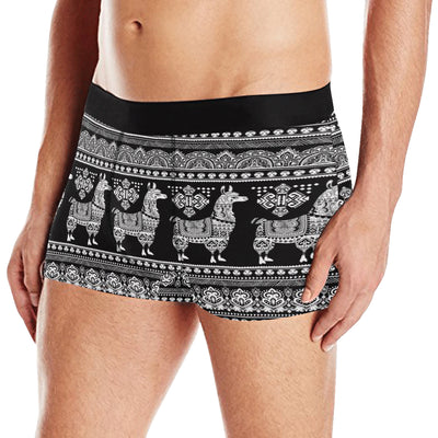 Llama Aztec Style Pattern Print Design 01 Men's Boxer Briefs