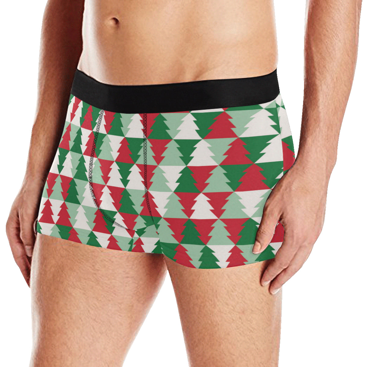 Christmas Tree Pattern Print Design 01 Men's Boxer Briefs