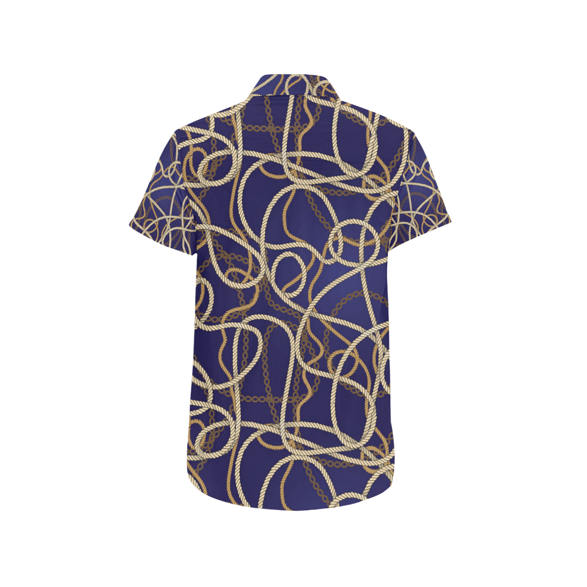 Rope Pattern Print Design A01 Men's Short Sleeve Button Up Shirt