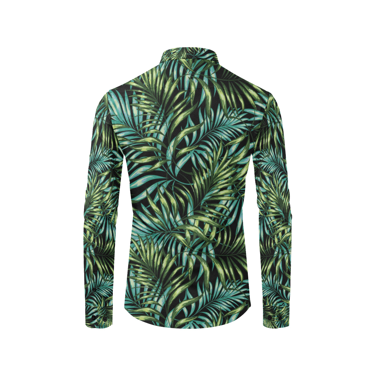 Tropical Flower Pattern Print Design TF08 Men's Long Sleeve Shirt