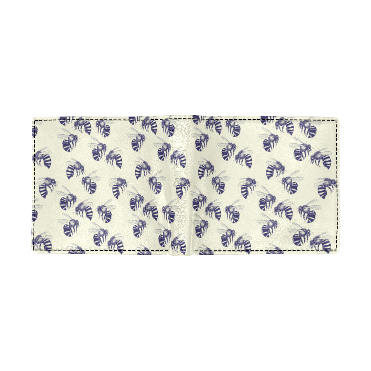 Bee Pattern Print Design 02 Men's ID Card Wallet