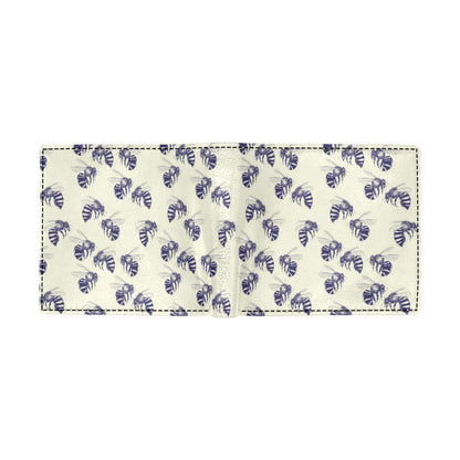 Bee Pattern Print Design 02 Men's ID Card Wallet