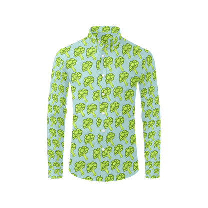 Broccoli Pattern Print Design 02 Men's Long Sleeve Shirt