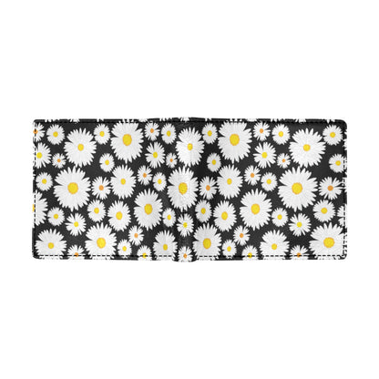 Daisy Pattern Print Design 01 Men's ID Card Wallet