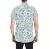 Apple blossom Pattern Print Design AB06 Men's Short Sleeve Button Up Shirt