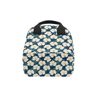 Pink Plumeria Pattern Print Design PM016 Insulated Lunch Bag