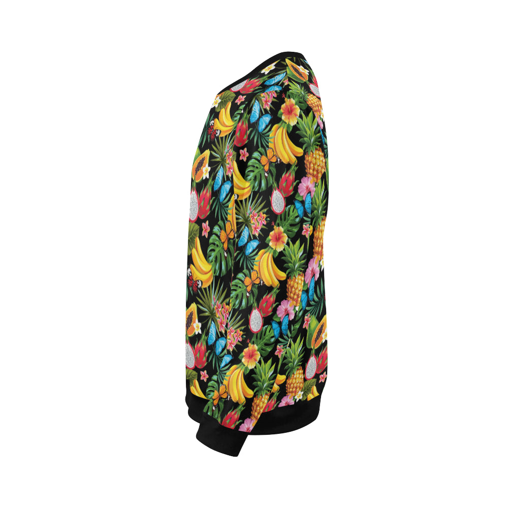 Tropical Fruits Pattern Print Design TF04 Men Long Sleeve Sweatshirt