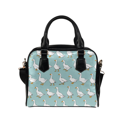 Goose Pattern Print Design 02 Shoulder Handbag