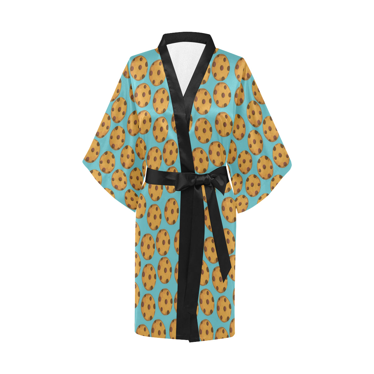 Cookie Pattern Print Design 01 Women's Short Kimono