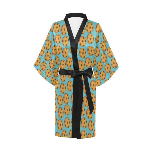 Cookie Pattern Print Design 01 Women's Short Kimono