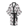 Japanese Chin Pattern Print Design 01 Women's Short Kimono