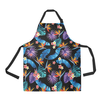 Tropical Flower Pattern Print Design TF018 Apron with Pocket