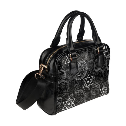 Pentagram Pattern Print Design A01 Shoulder Handbag