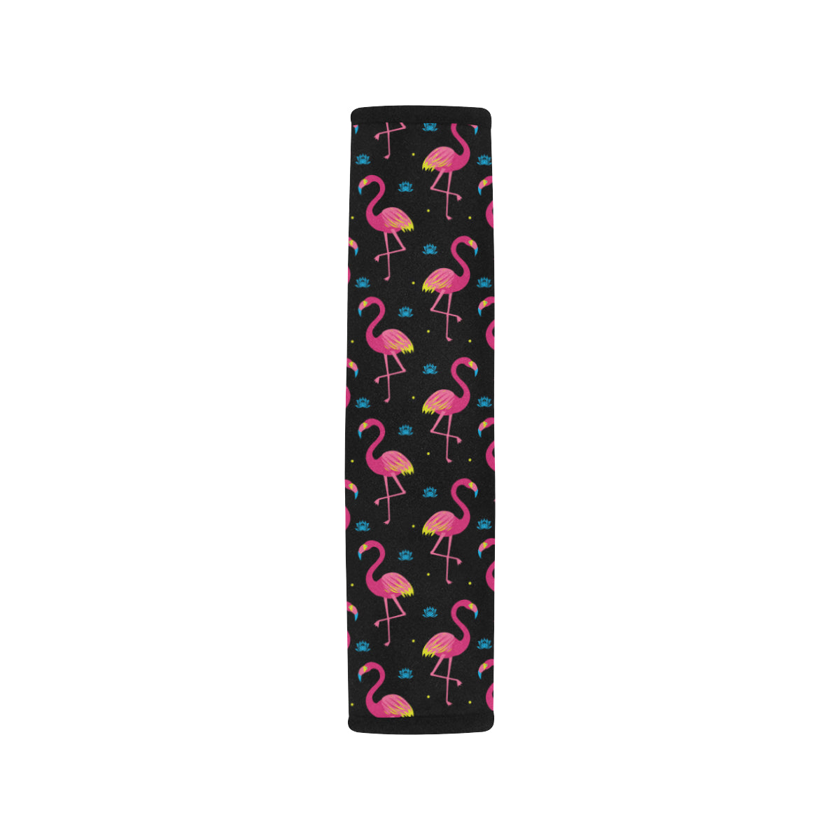 Flamingo Pink Neon Print Pattern Car Seat Belt Cover