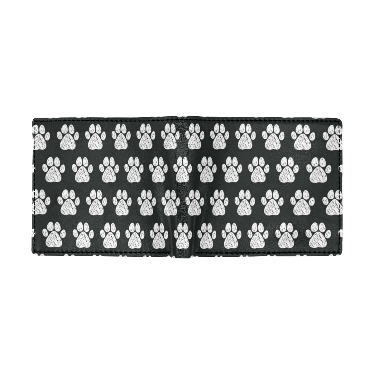 Paw Pattern Print Design A02 Men's ID Card Wallet