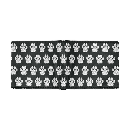 Paw Pattern Print Design A02 Men's ID Card Wallet
