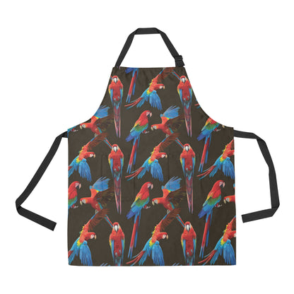 Macaw Pattern Print Design 04 Apron with Pocket