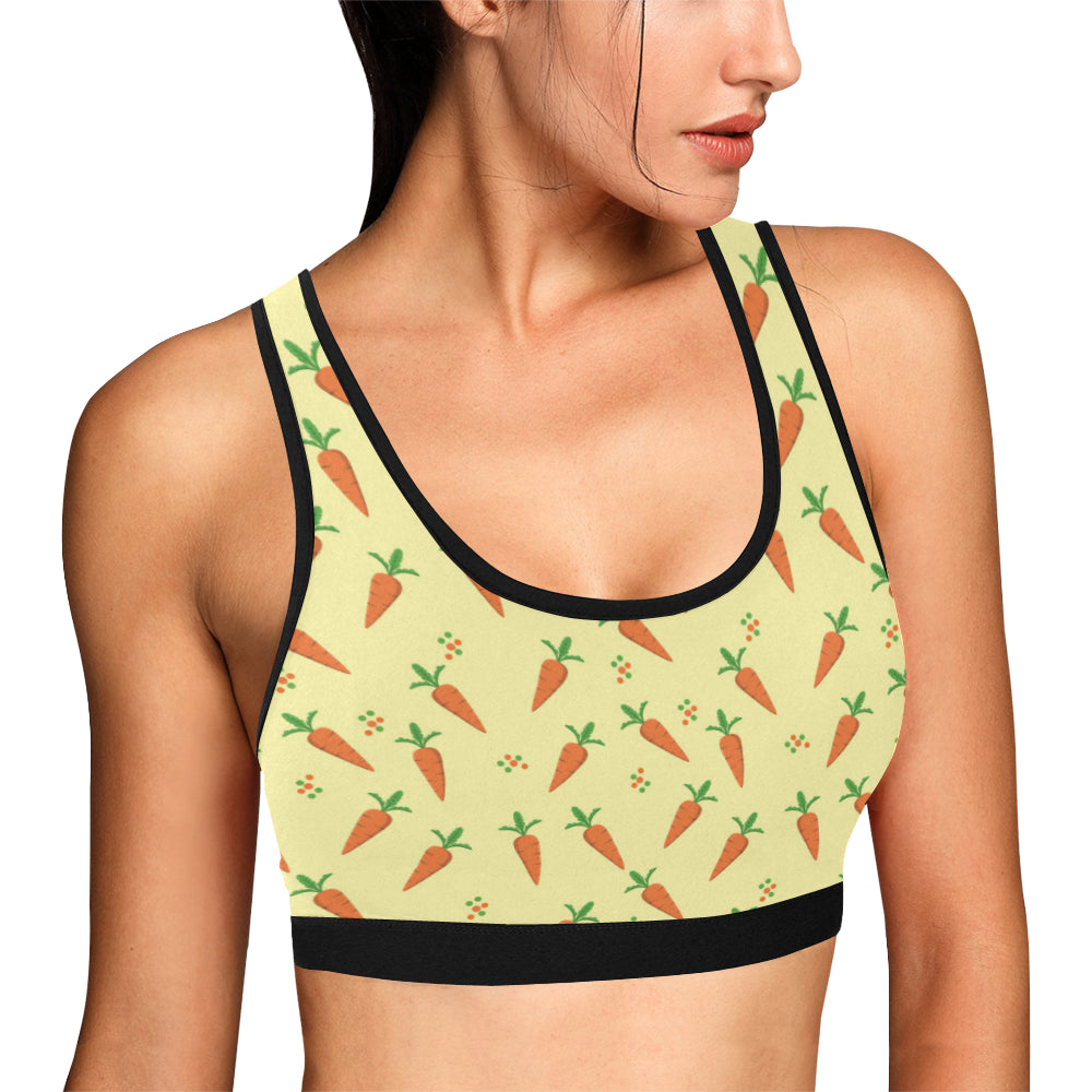Carrot Pattern Print Design 04 Sports Bra