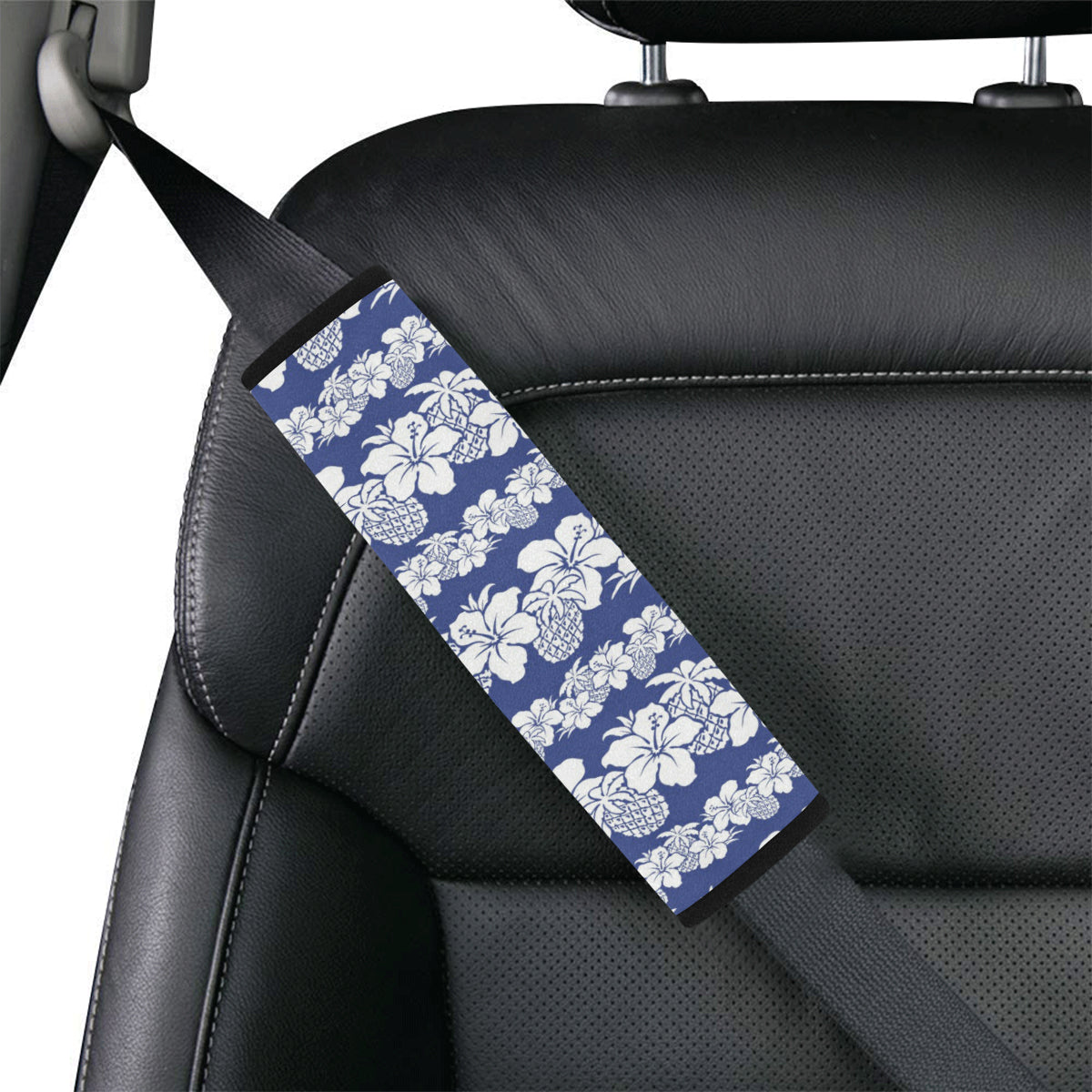 Hawaiian Themed Pattern Print Design H07 Car Seat Belt Cover