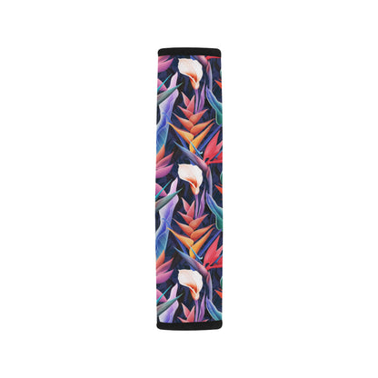 Tropical Flower Pattern Print Design TF023 Car Seat Belt Cover