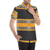Checkered Pattern Print Design 01 Men's Short Sleeve Button Up Shirt
