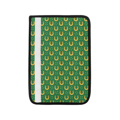 Shamrock Horseshoes Print Pattern Car Seat Belt Cover