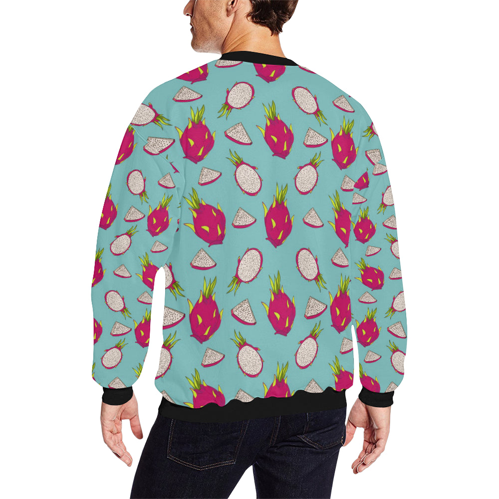 Dragonfruit Pattern Print Design DF01 Men Long Sleeve Sweatshirt