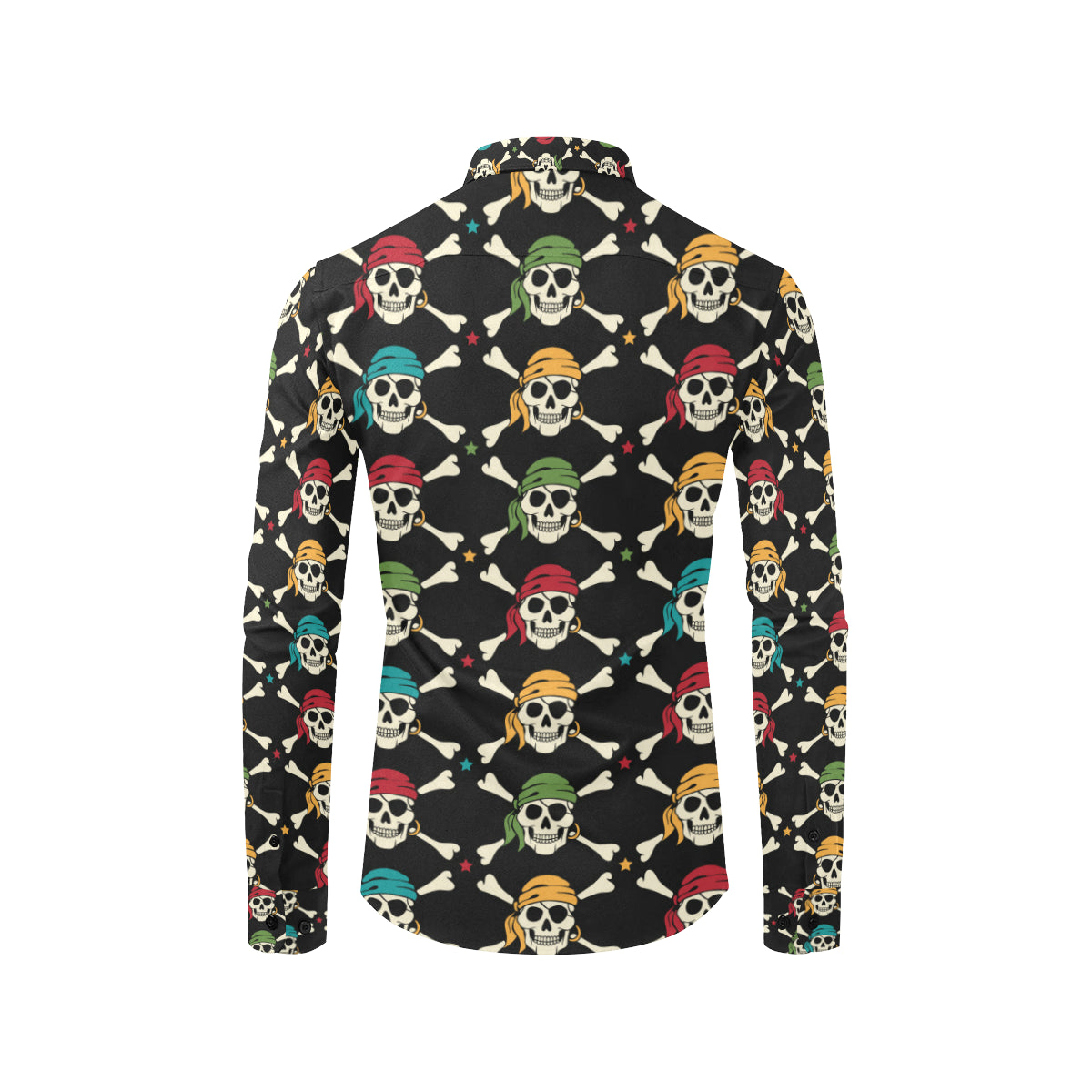 Pirate Pattern Print Design A01 Men's Long Sleeve Shirt