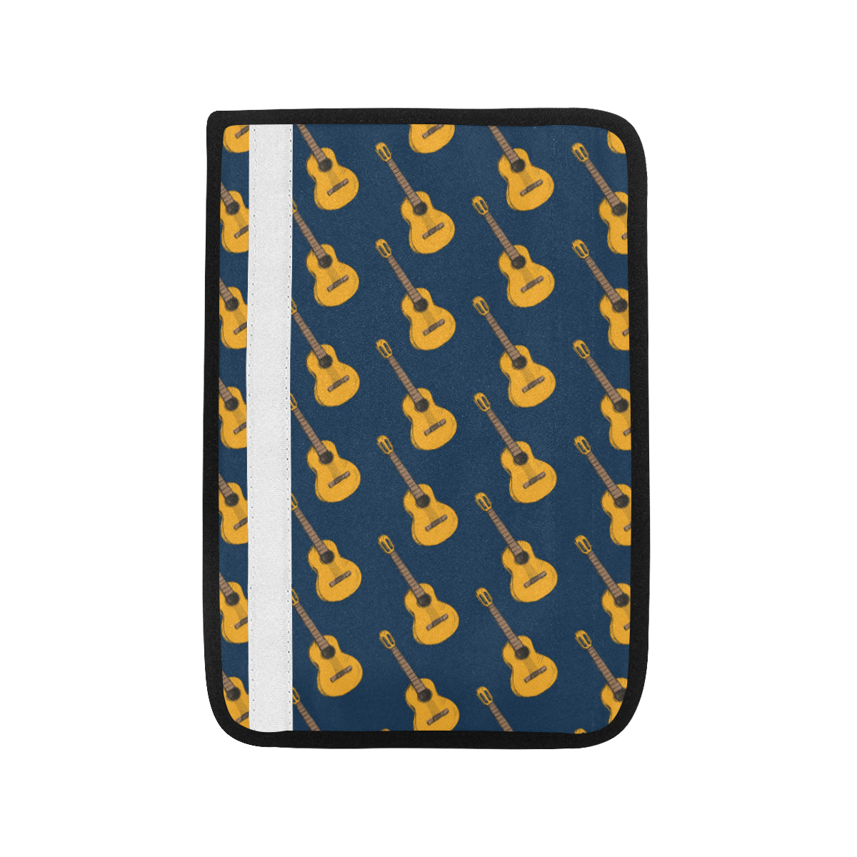 Acoustic Guitar Pattern Print Design 04 Car Seat Belt Cover