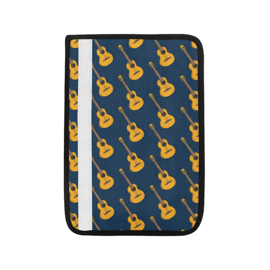 Acoustic Guitar Pattern Print Design 04 Car Seat Belt Cover