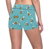 Bee Pattern Print Design BEE02 Yoga Shorts