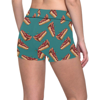 Cheesecake Cherry Pattern Print Design CK03 Yoga Shorts