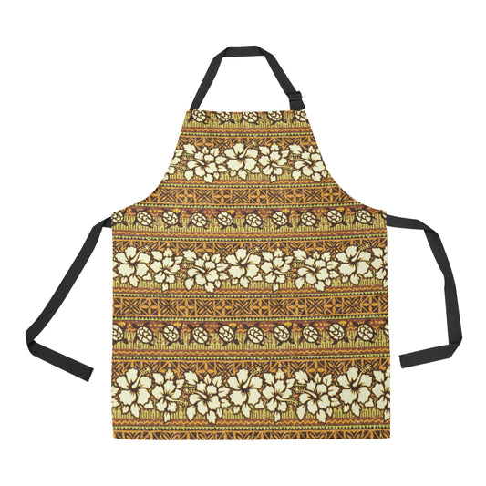Hawaiian Themed Pattern Print Design H015 Apron with Pocket