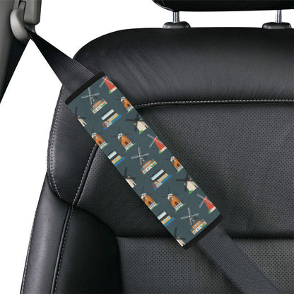 Windmill Pattern Print Design 04 Car Seat Belt Cover