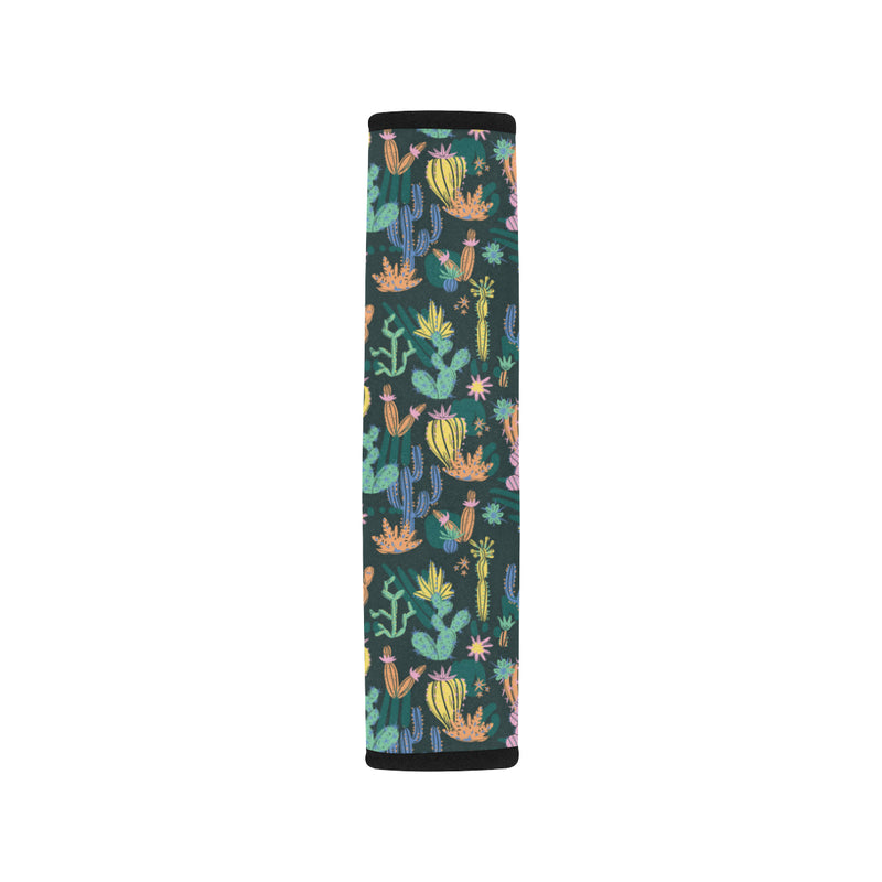 Cactus Pattern Print Design 05 Car Seat Belt Cover